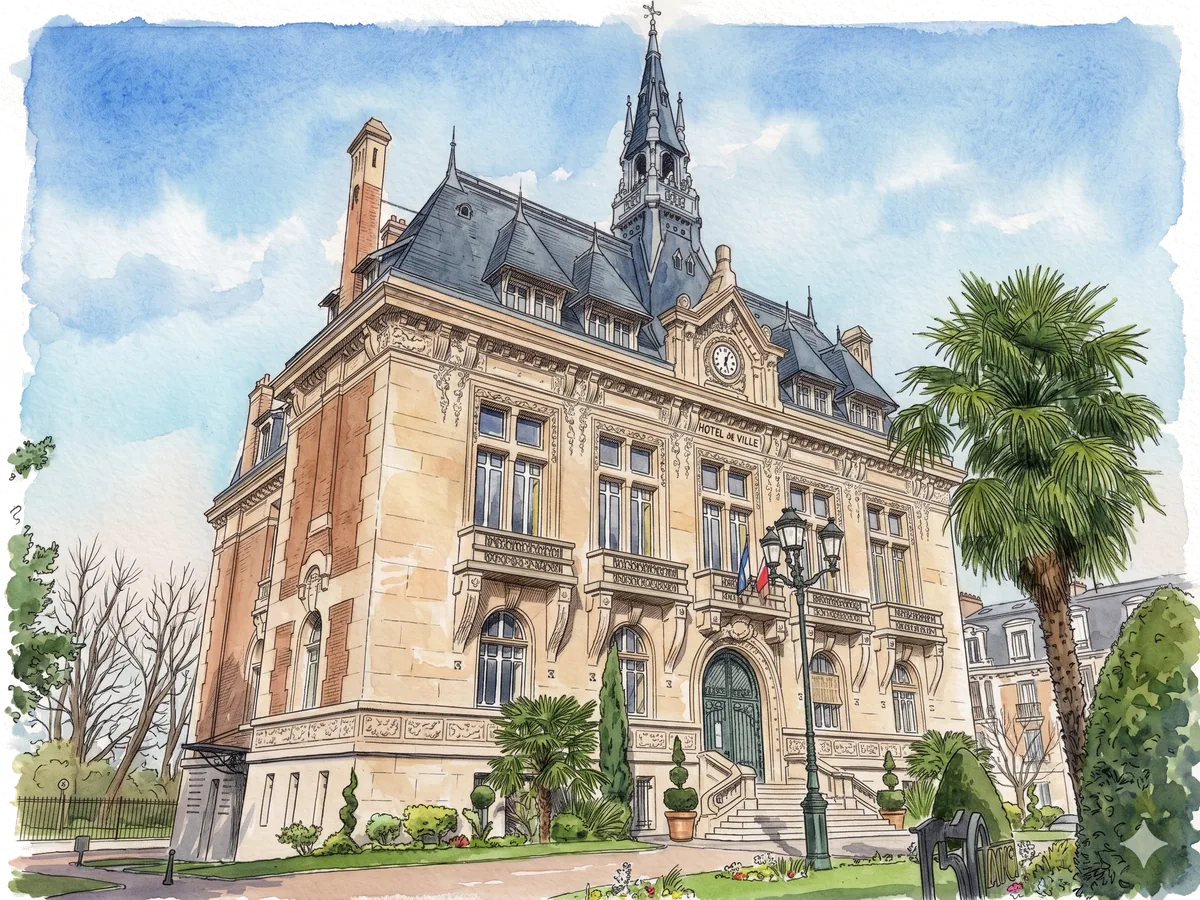 Aquarelle de la mairie